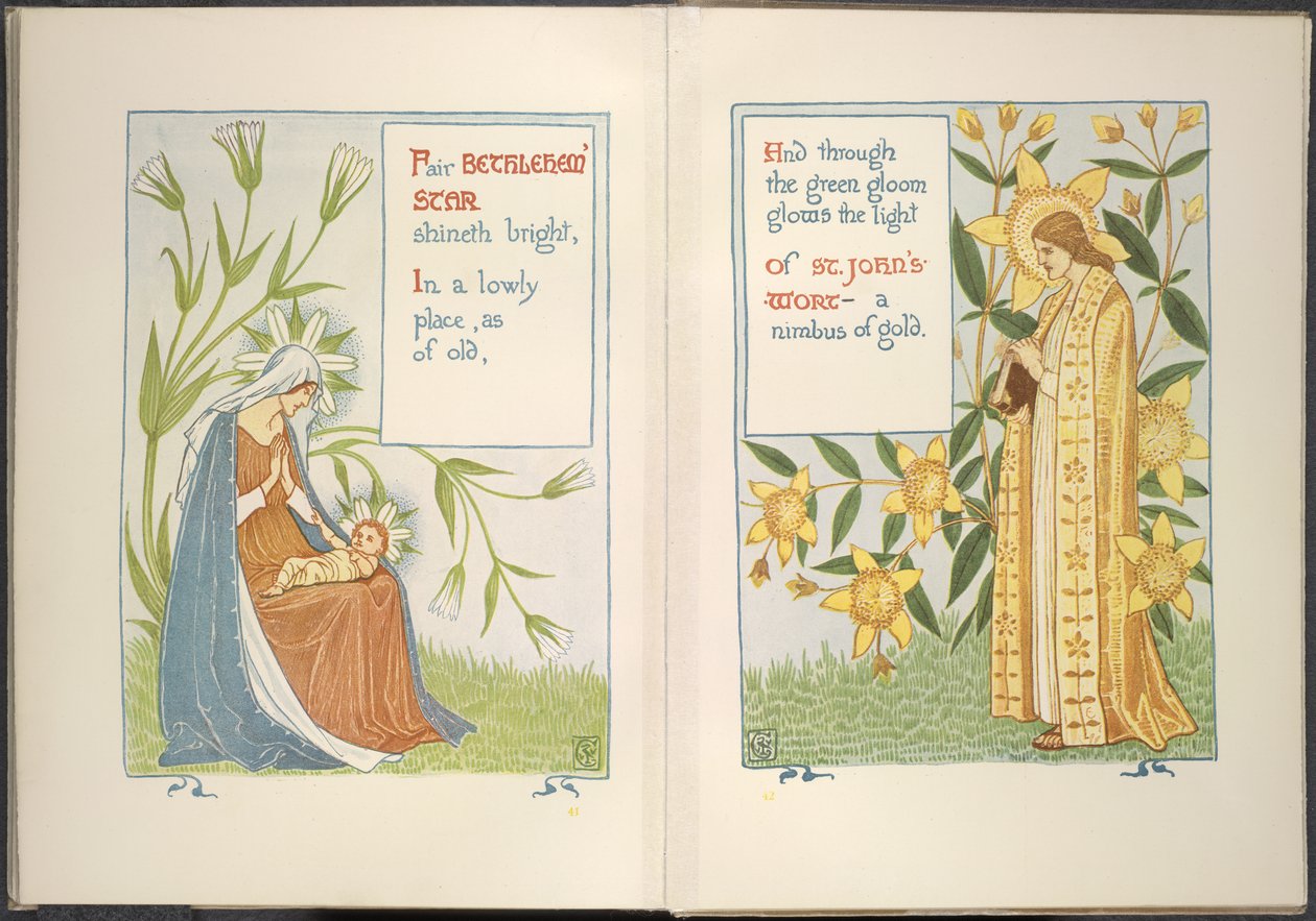 Estrella de Belén y hierba de San Juan de Walter Crane