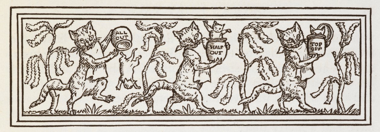 Gatos. de Walter Crane