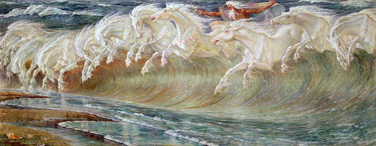 Los caballos de Neptuno, 1892 de Walter Crane