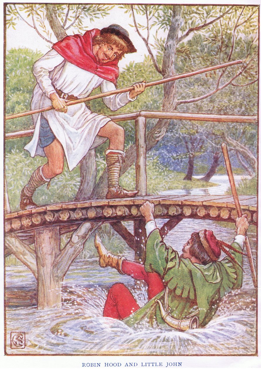 Robin Hood y Little John, c.1920 de Walter Crane