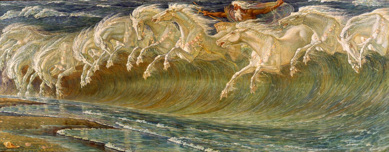 Los caballos de Neptuno, 1892 de Walter Crane