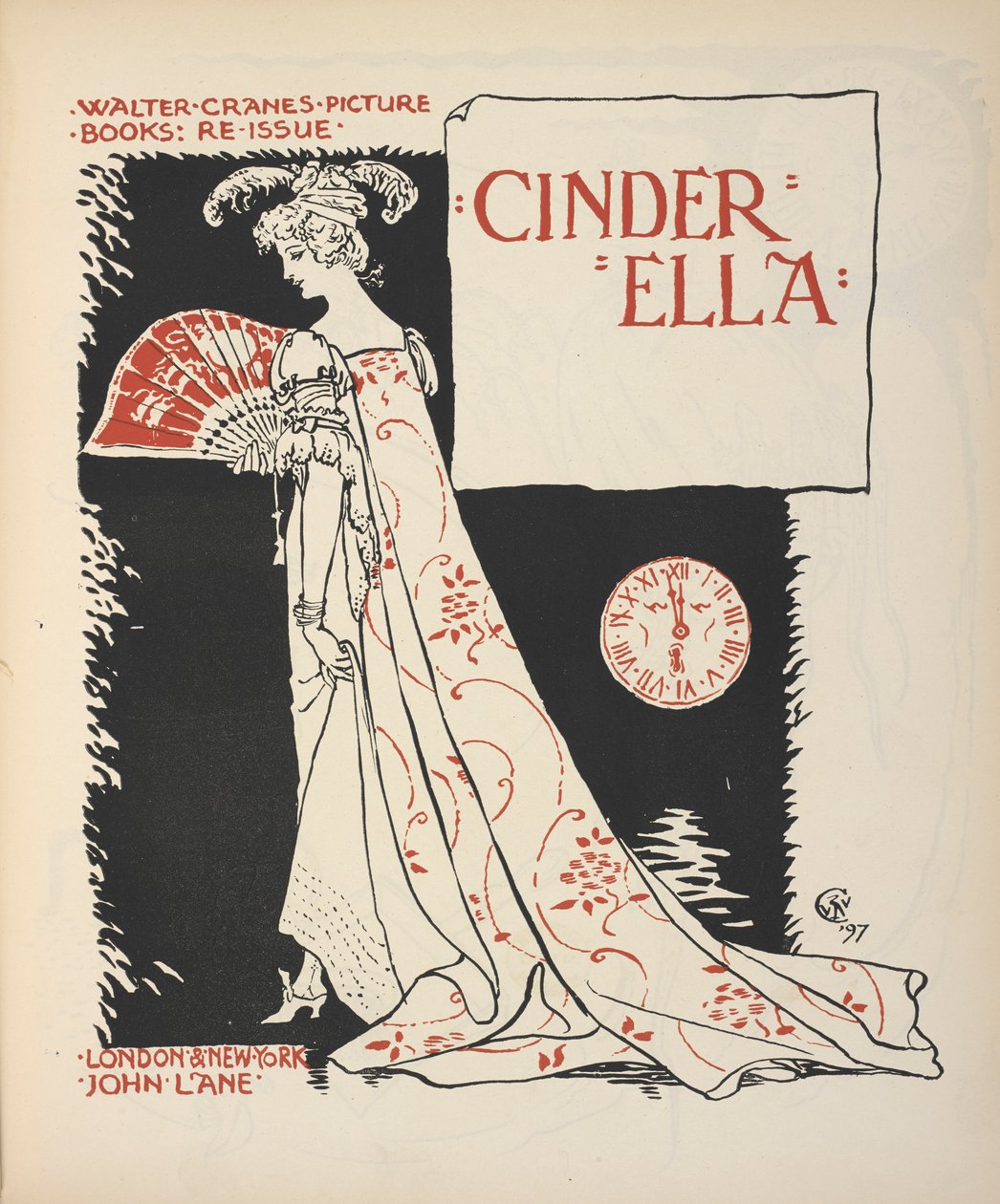 Portada de "Cenicienta". de Walter Crane