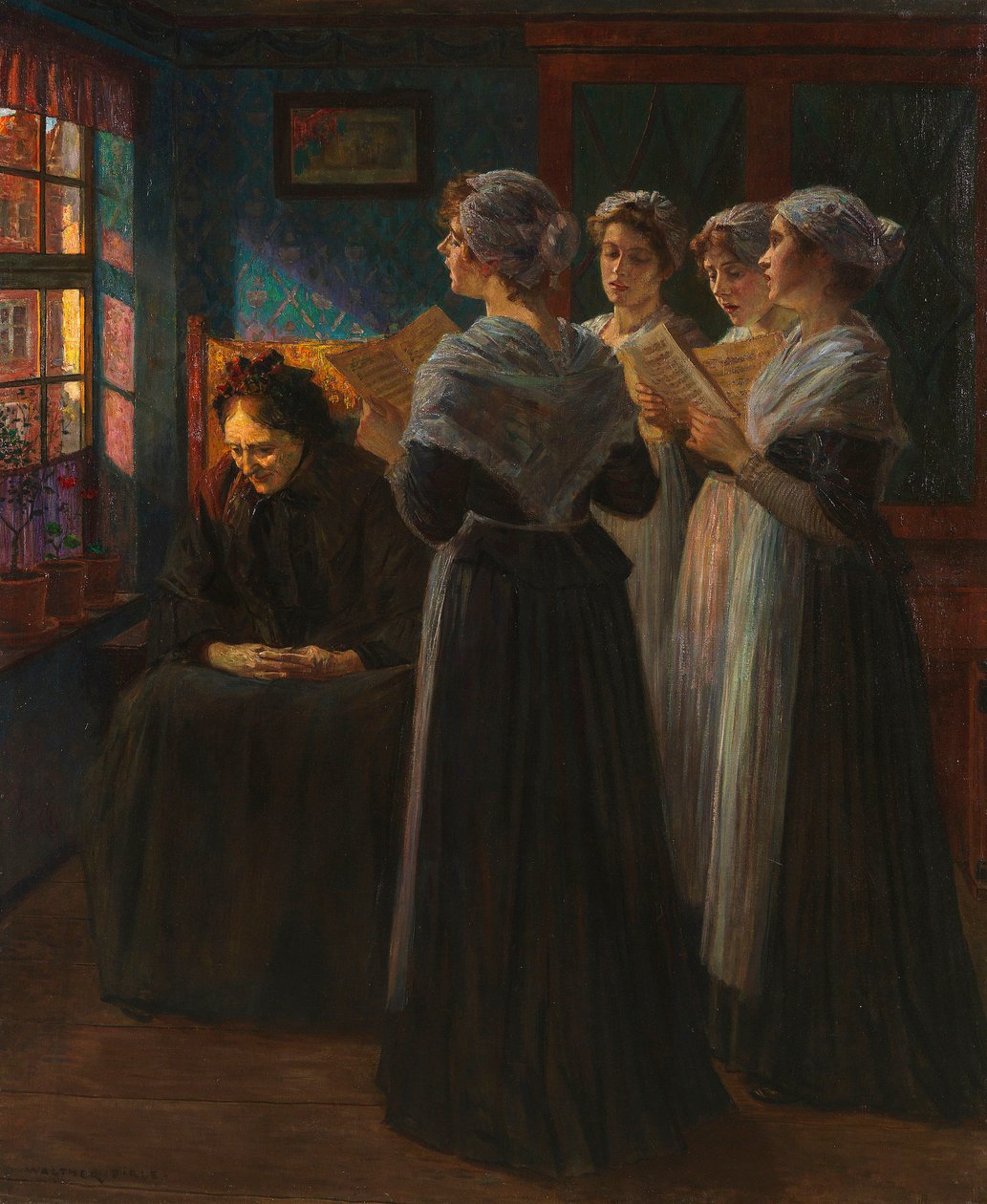 La serenata, c. 1890 de Walter Firle