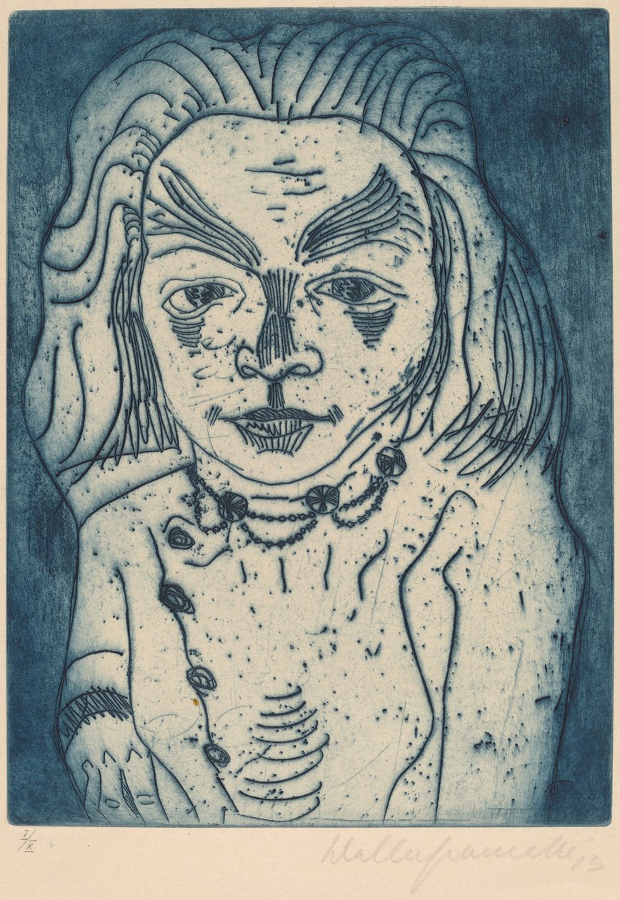 Mujer con collar de Walter Gramatte