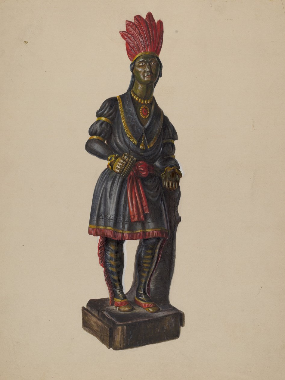 Indio de Tienda de Cigarros, c. 1936 de Walter Hochstrasser