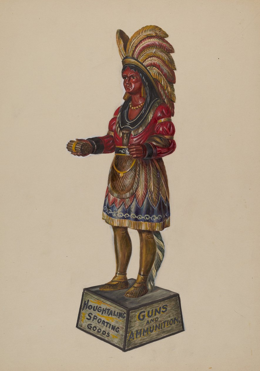 Indio de Tienda de Cigarros, c. 1936 de Walter Hochstrasser