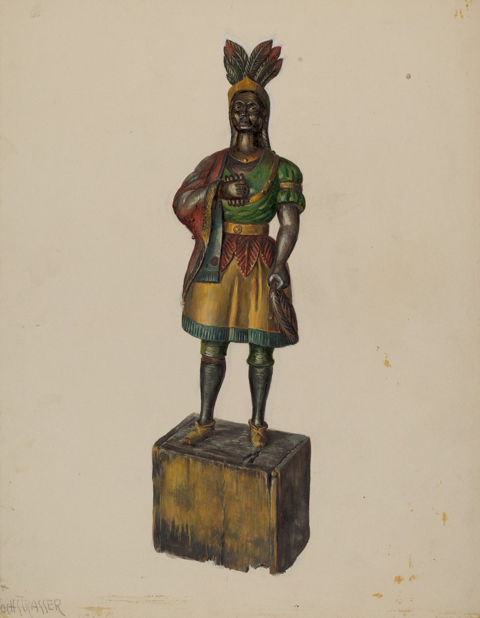 Indio de tienda de cigarros, c. 1936 de Walter Hochstrasser
