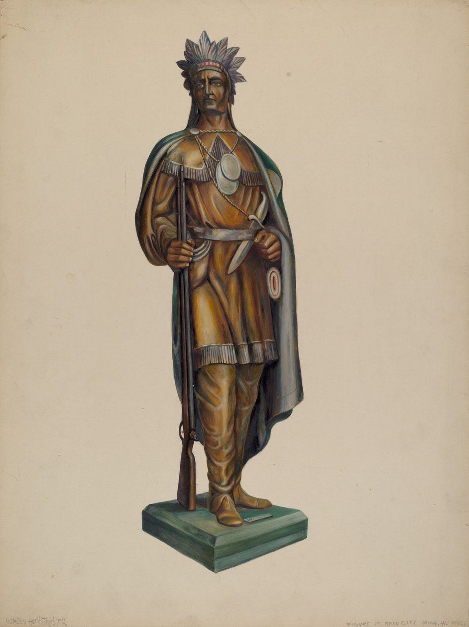 Indio de Tienda de Cigarros, c. 1938 de Walter Hochstrasser