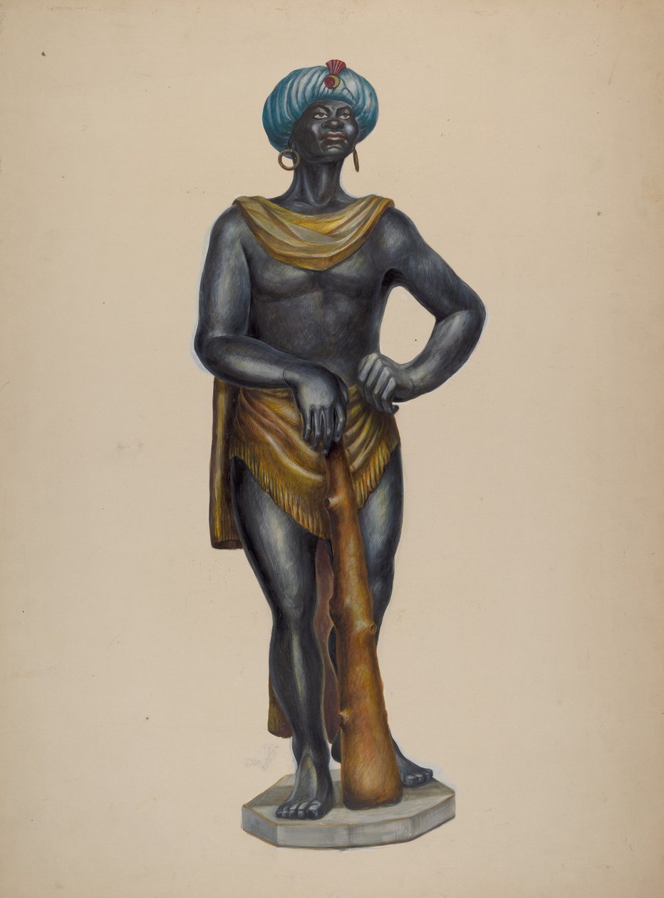 Figura de esclavo nubio, c. 1937 de Walter Hochstrasser