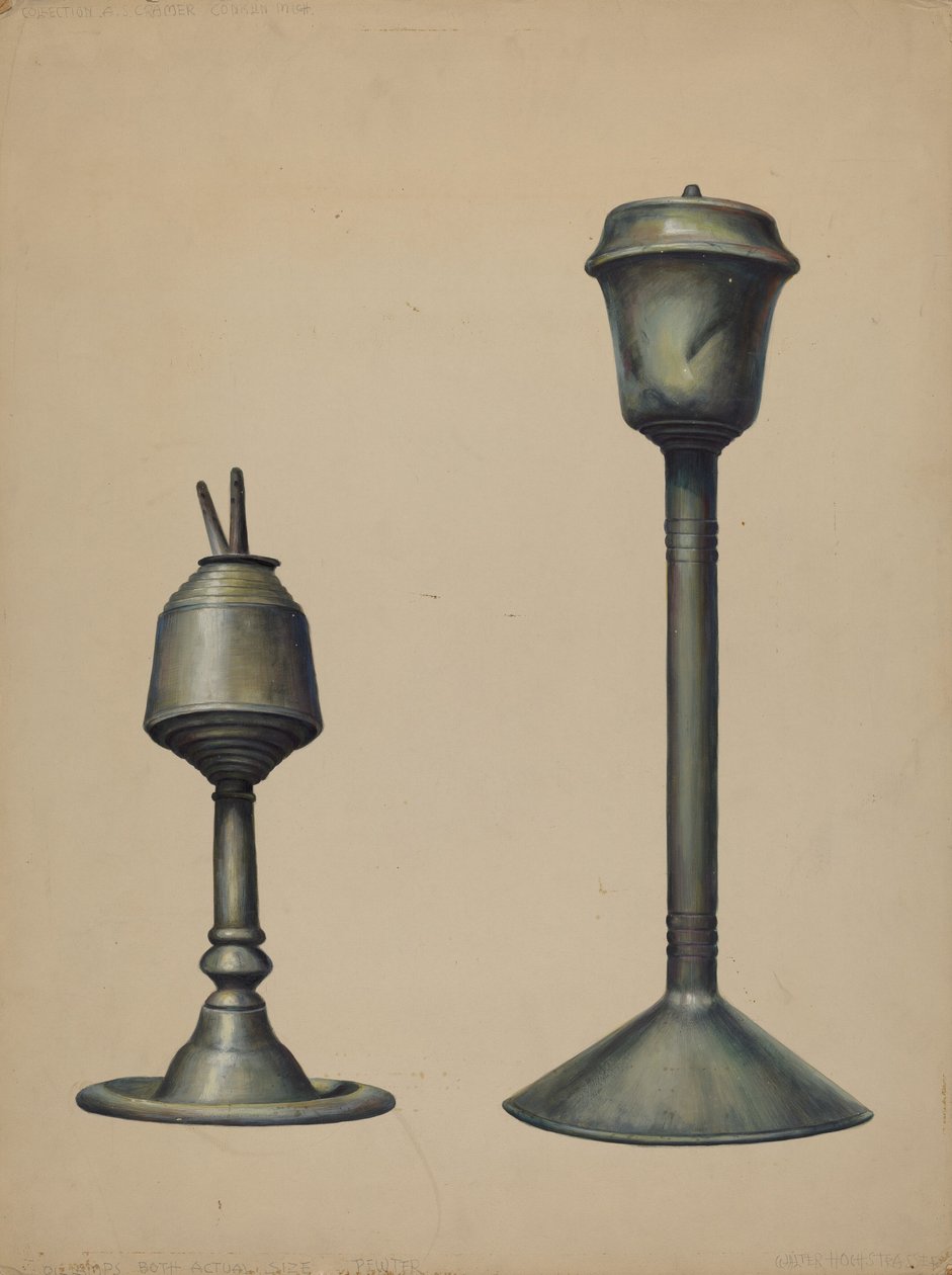 Dos lámparas de aceite, c. 1938 de Walter Hochstrasser