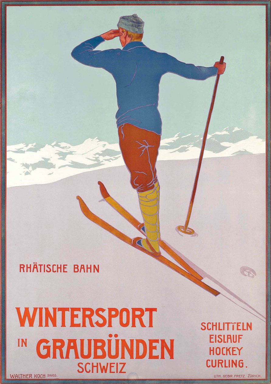 Deportes de invierno en Graubünden de Walter Koch