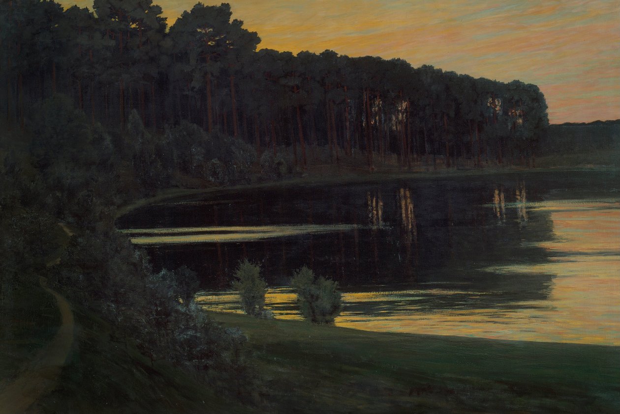 Alemán: Grunewaldsee Lago Grunewald de Walter Leistikow