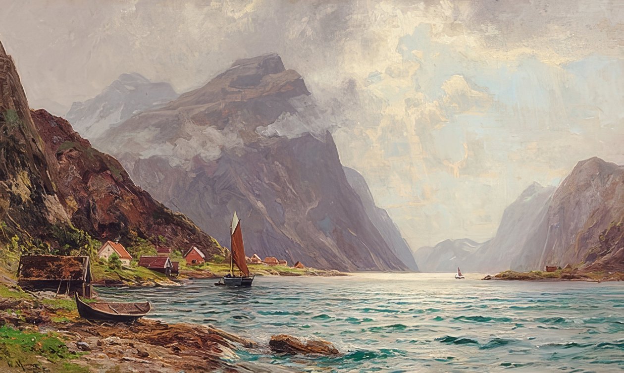 Paisaje de fiordo de Walter Moras
