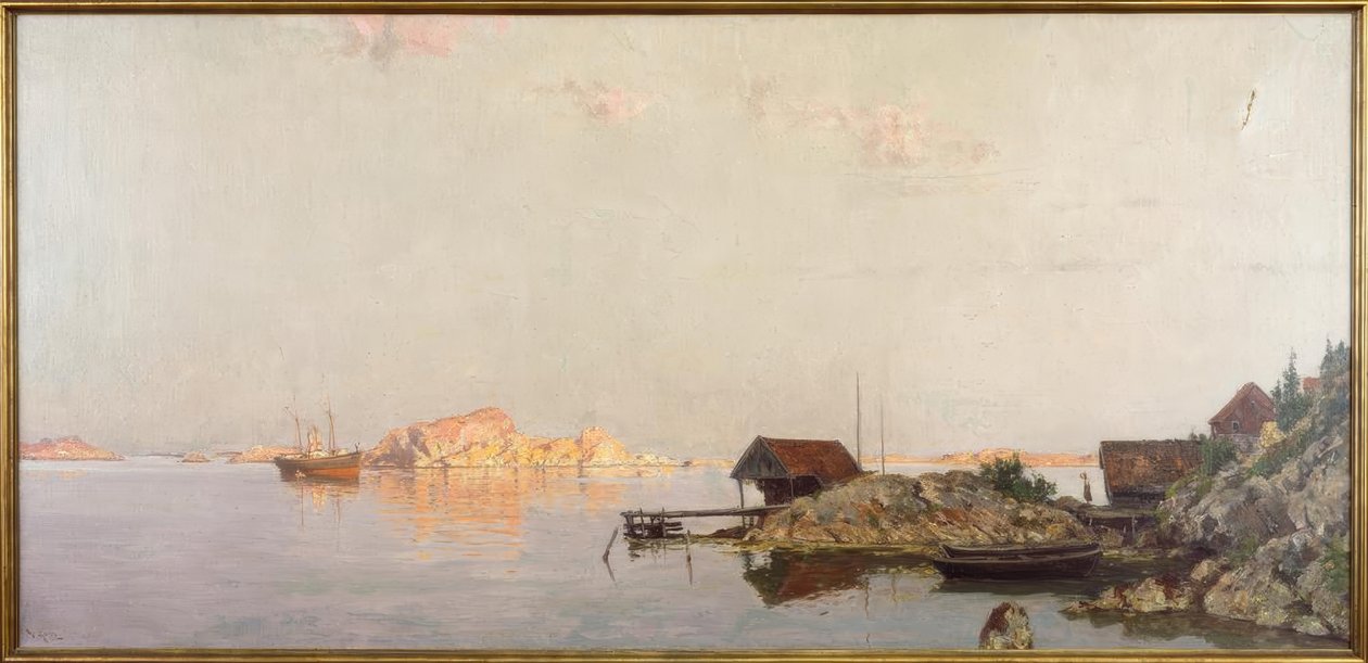 Paisaje costero escandinavo de Walter Moras
