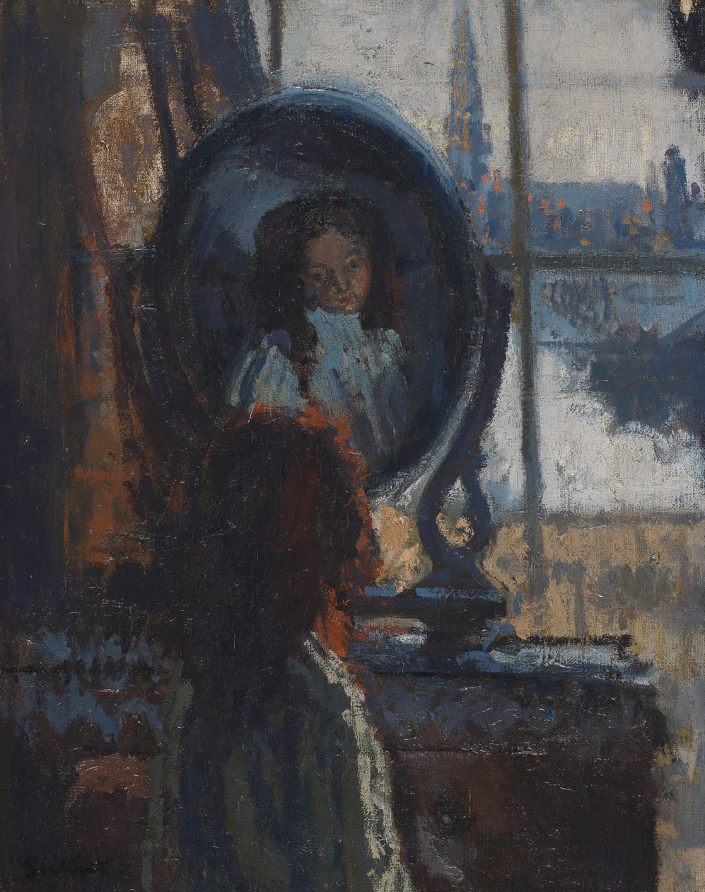 Niña en un espejo, pequeña Rachel de Walter Richard Sickert