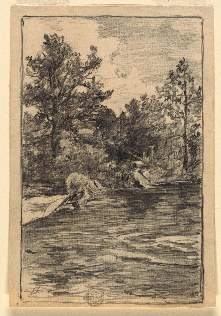 Río y Árboles de Walter Shirlaw