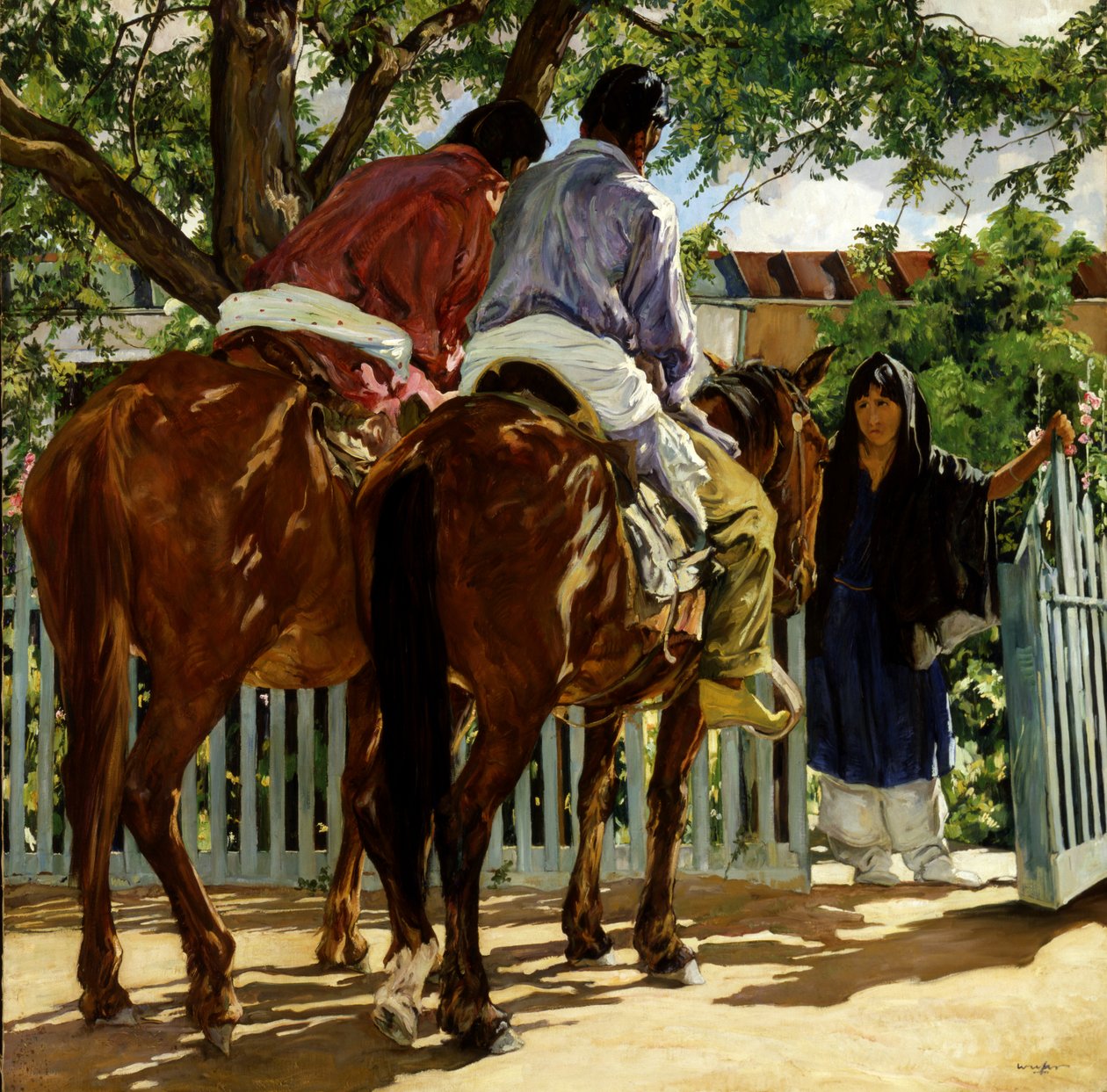 Visitantes, ca. 1926 de Walter Ufer