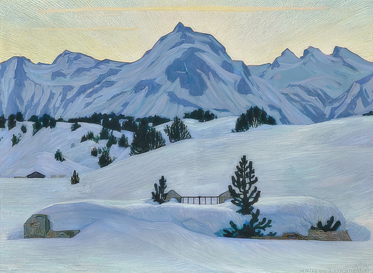 Paisaje invernal en Maloja. 1912 de Walter von Ruckteschell