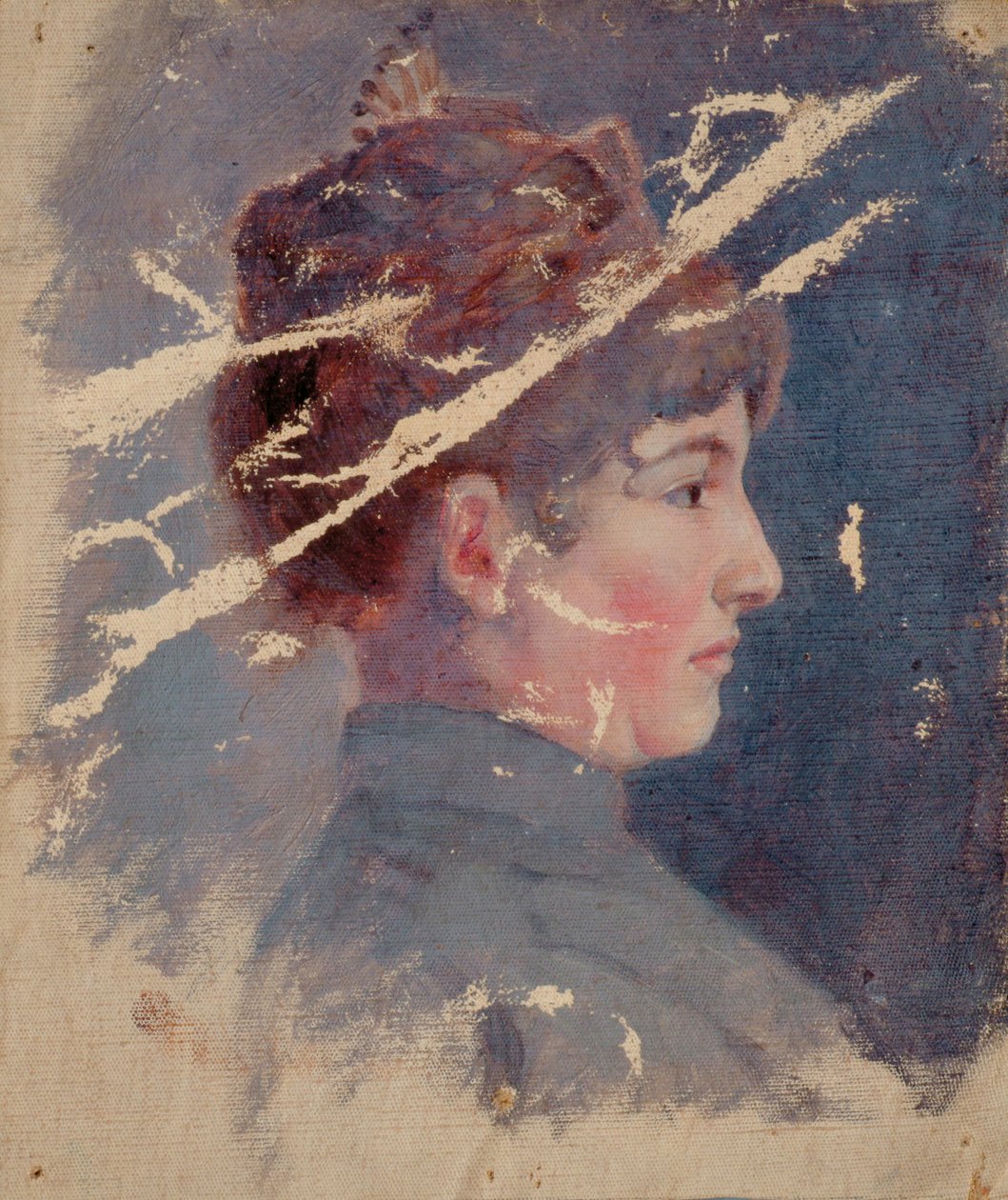 retrato, de, un, mujer, en perfil de Walther Gamerith