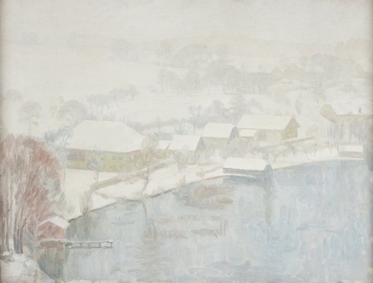 paisaje de invierno en el lago de Walther Gamerith