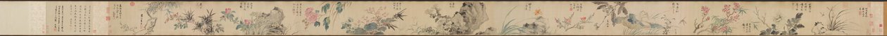 Flowers of Four Seasons, with Poems de Wang Guxiang