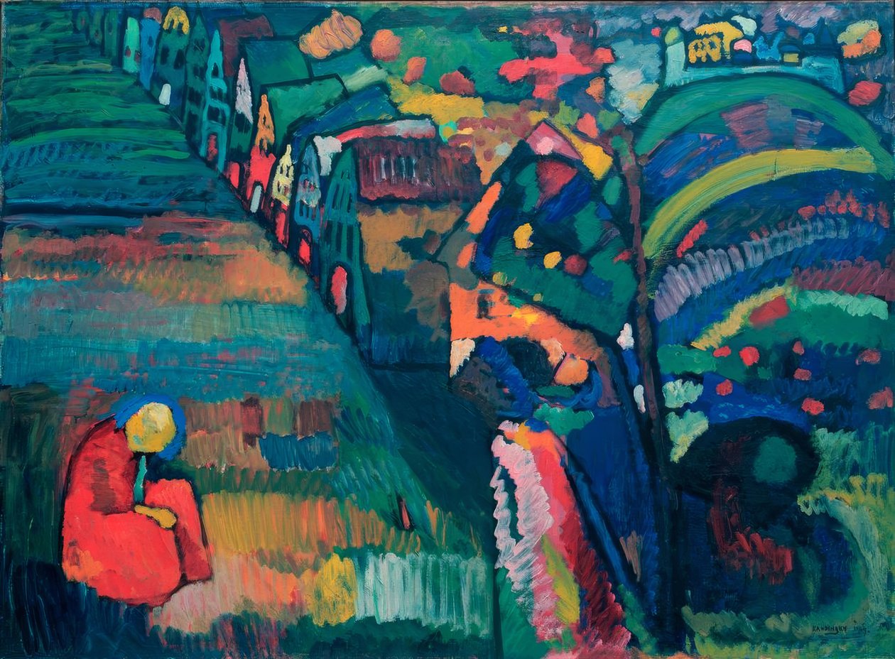 Imagen con casas de Wassily Kandinsky