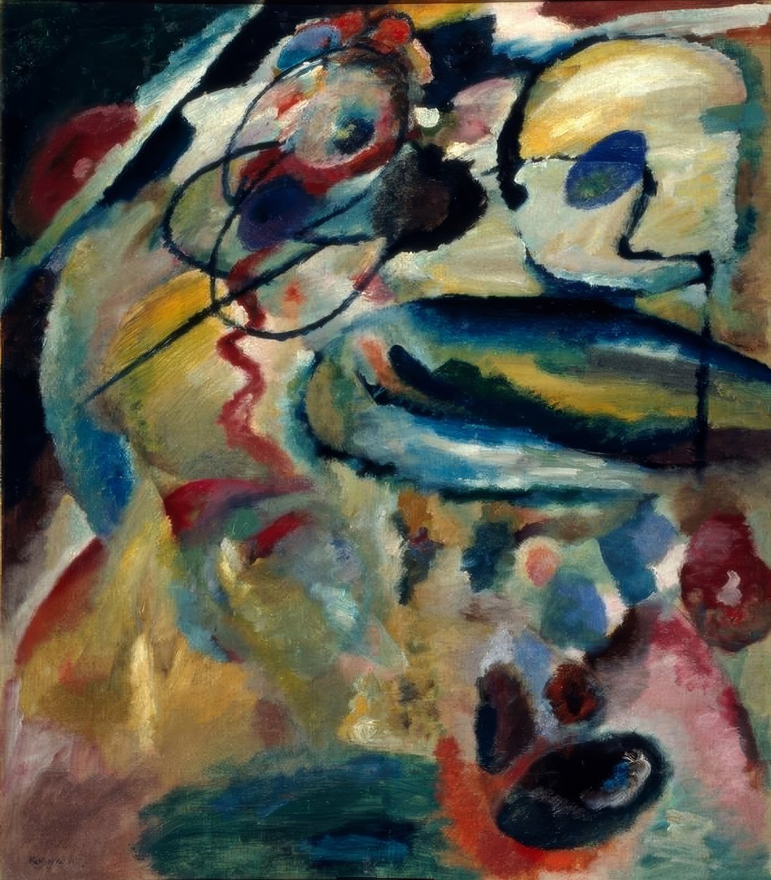 Primera imagen no objetiva con círculo de Wassily Kandinsky