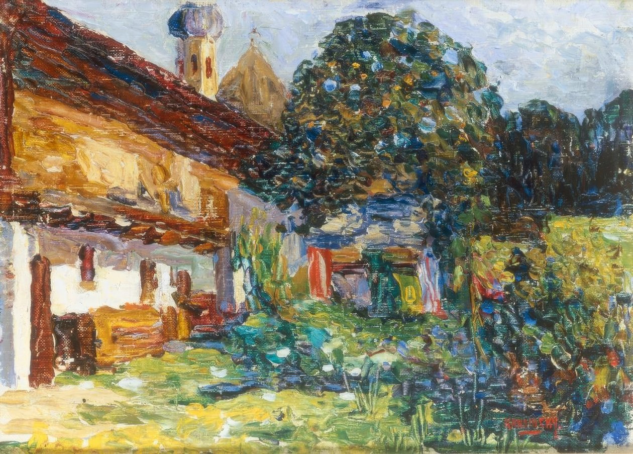 Kochel – Casa de campo con iglesia de Wassily Kandinsky