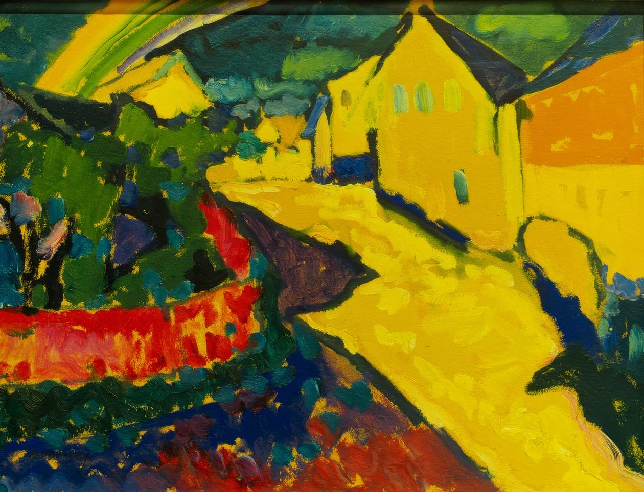 Murnau - Paisaje con arco iris de Wassily Kandinsky