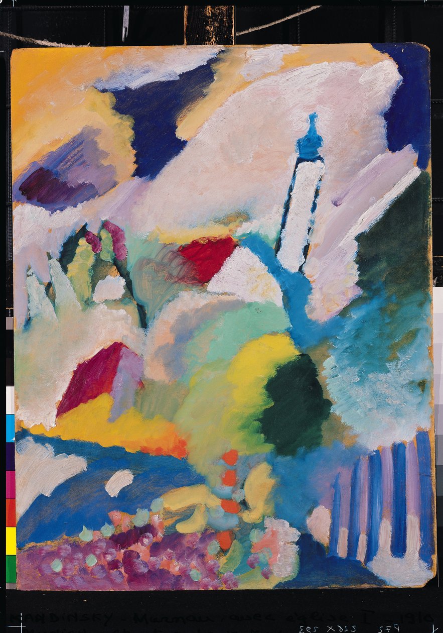 Murnau con Iglesia I, 1910 de Wassily Kandinsky