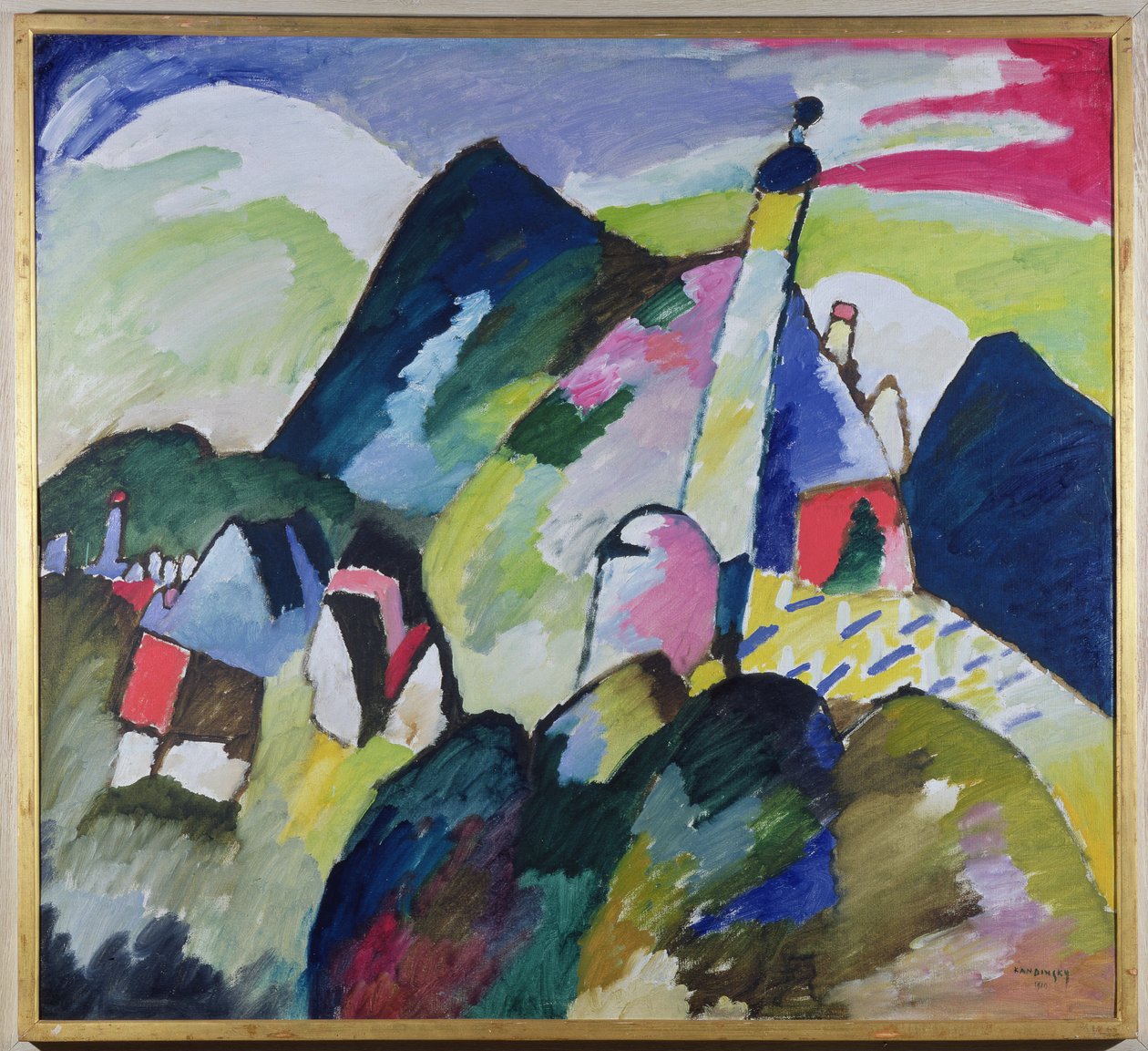 Murnau con iglesia II, 1910 de Wassily Kandinsky