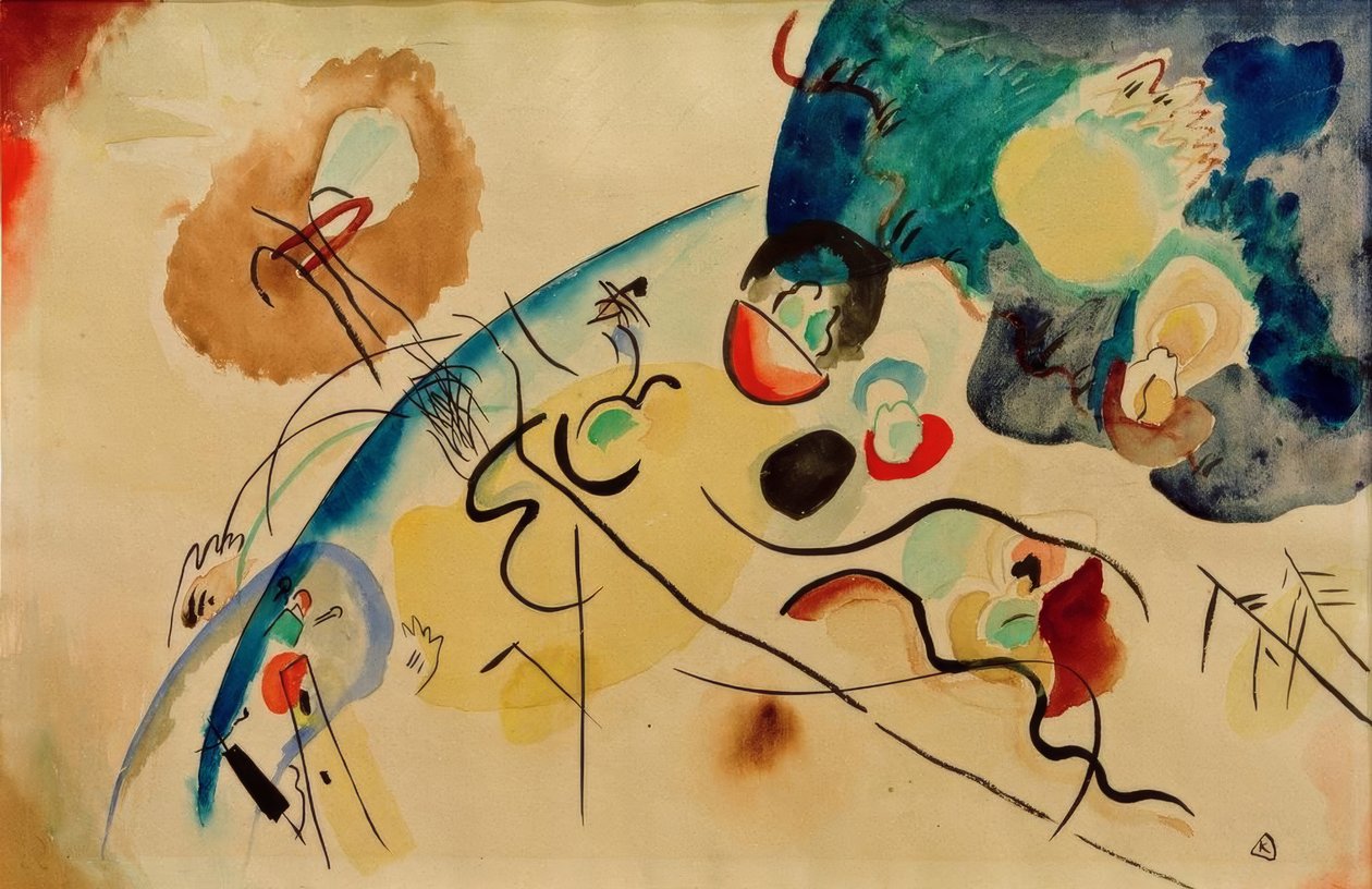 Sin título (Composición con motivo de troika) de Wassily Kandinsky