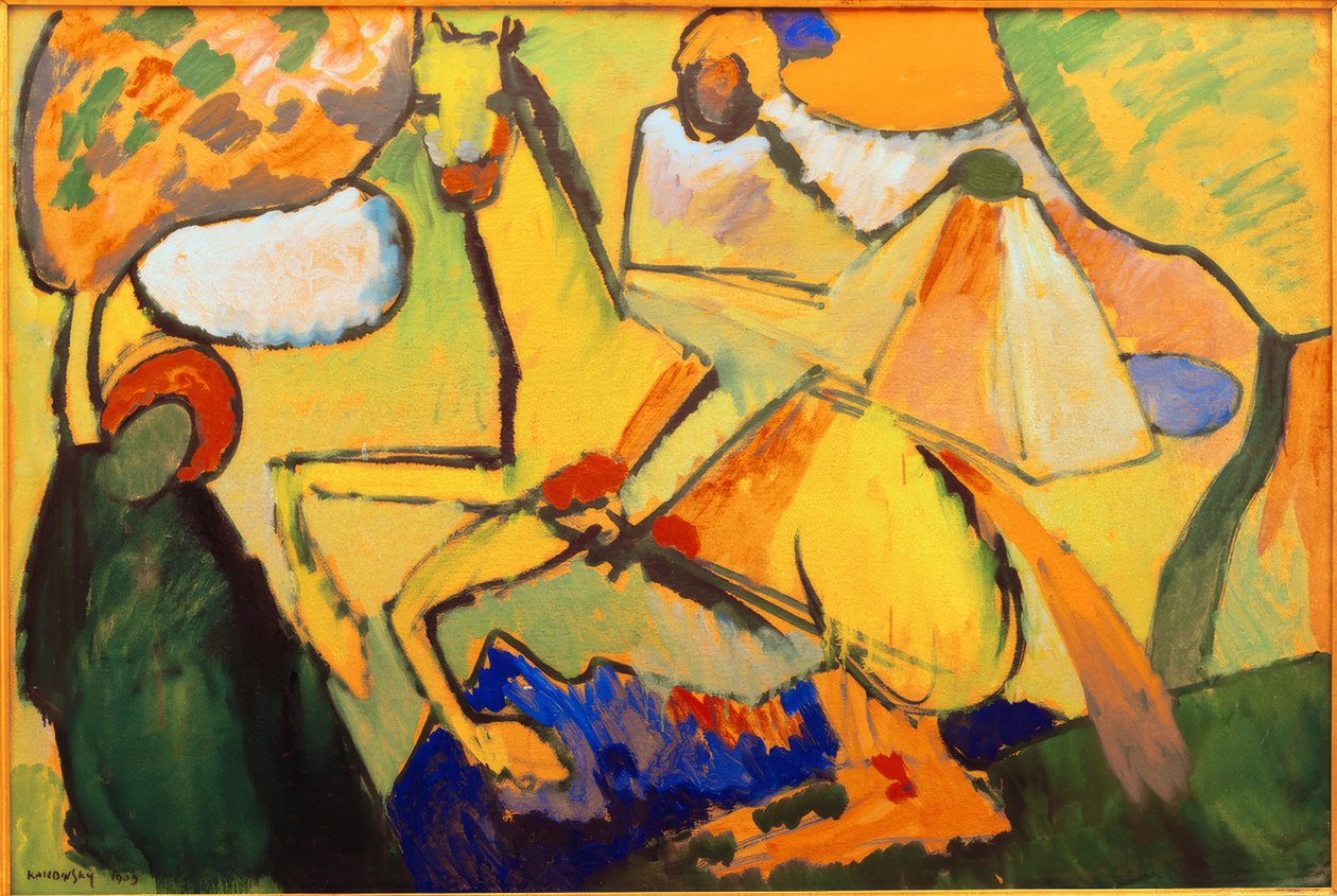 Esbozo (Jinete) de Wassily Kandinsky