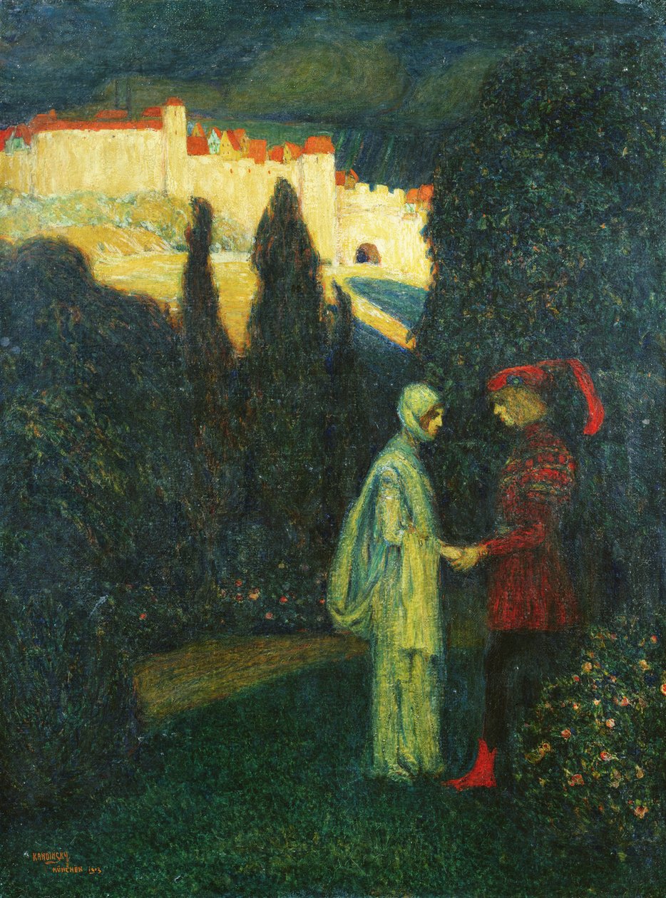El encuentro, 1913 de Wassily Kandinsky