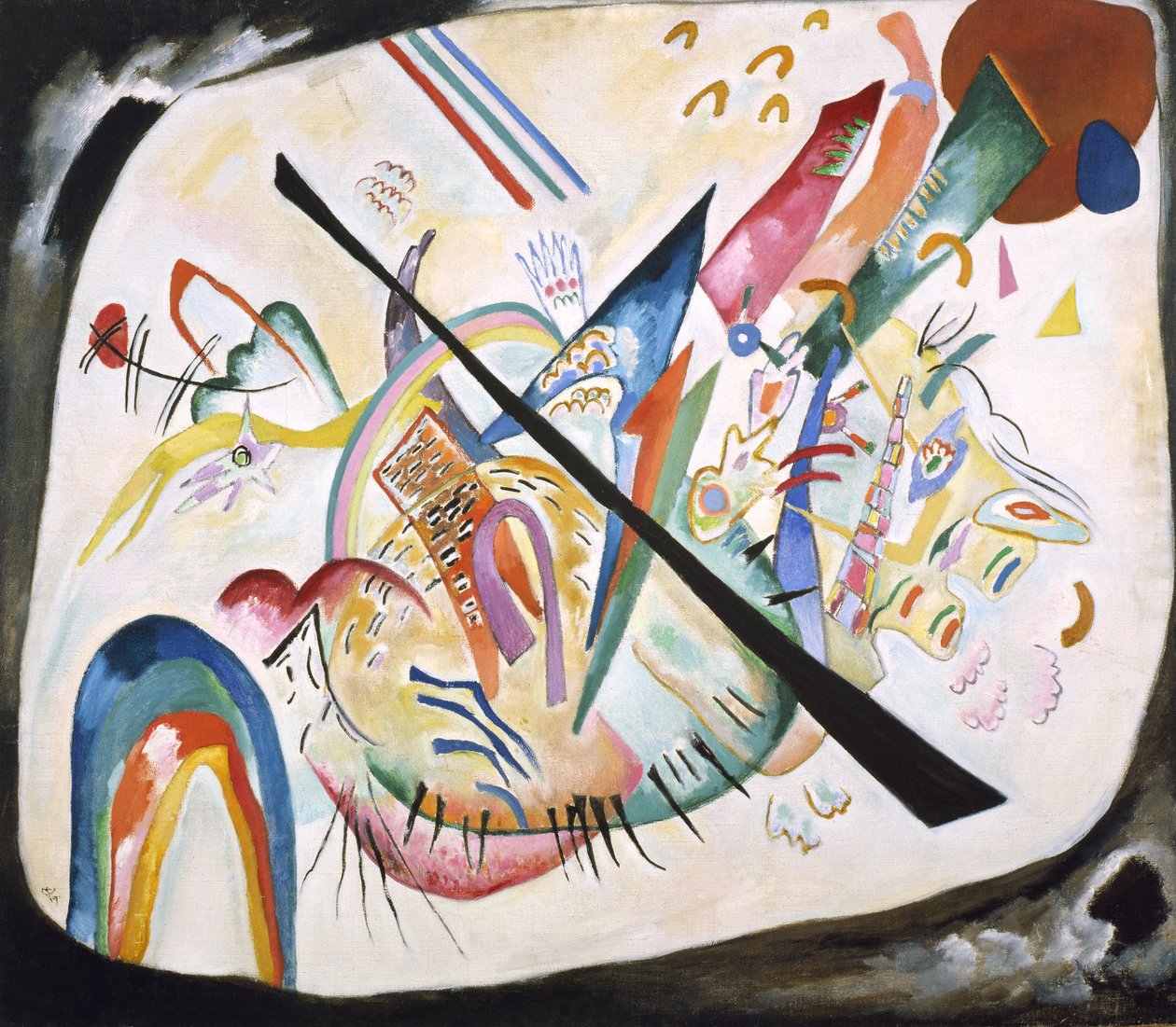 Óvalo blanco, 1919 de Wassily Kandinsky