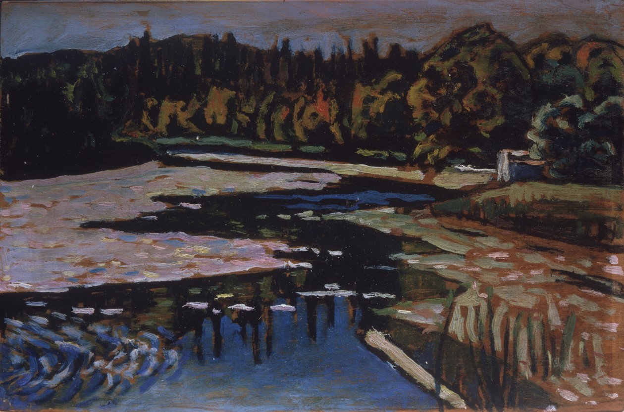 Un río en otoño de Wassily Kandinsky