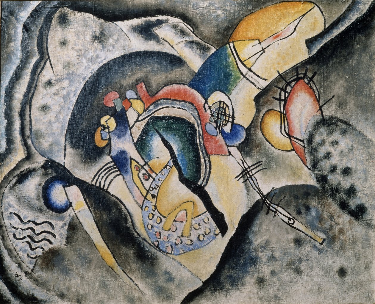 Un Trazo Negro, 1920 de Wassily Kandinsky