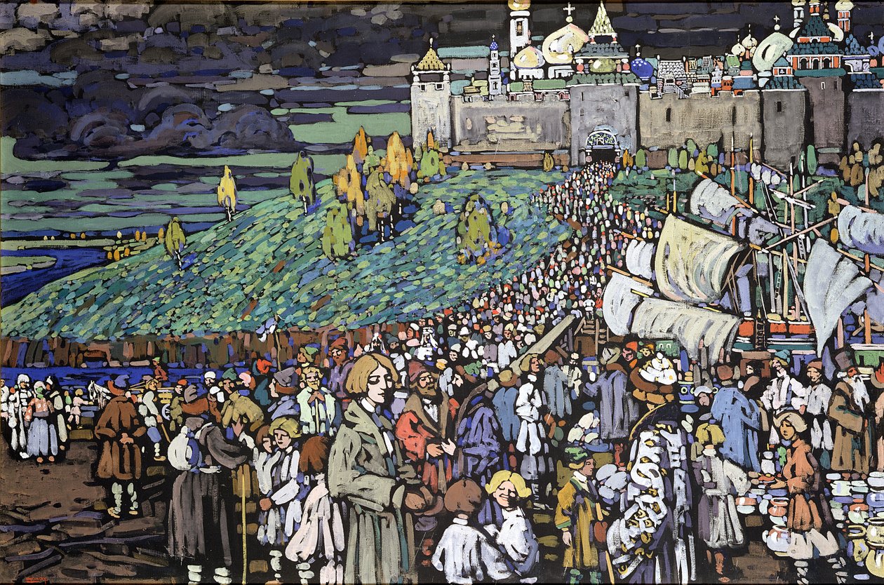 Llegada de los mercaderes de Wassily Kandinsky