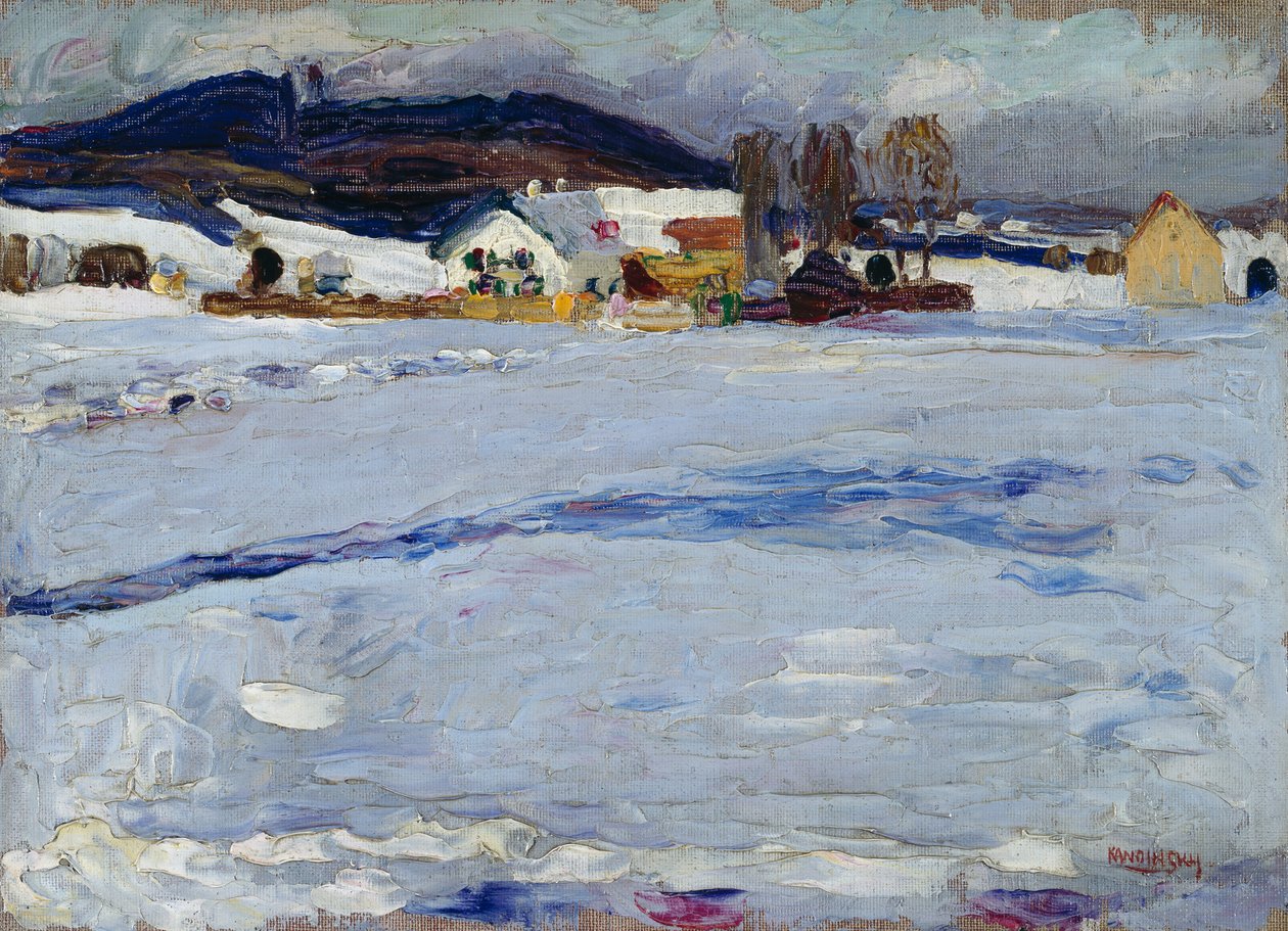 Cerca de Starnberg – Invierno de Wassily Kandinsky