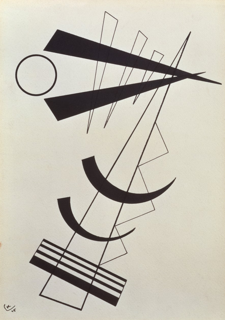 Pesos de hormigón en blanco y negro de Wassily Kandinsky