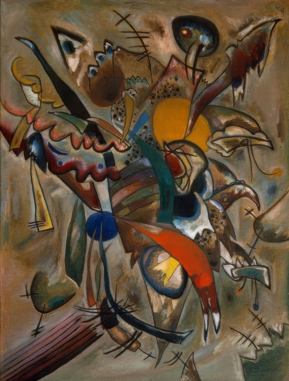 Imagen con picos (Composición No. 234) de Wassily Kandinsky