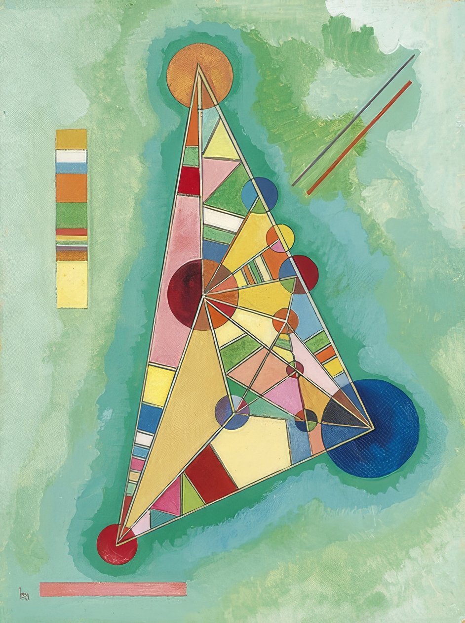 Colorido en el triángulo. 1927 de Wassily Kandinsky