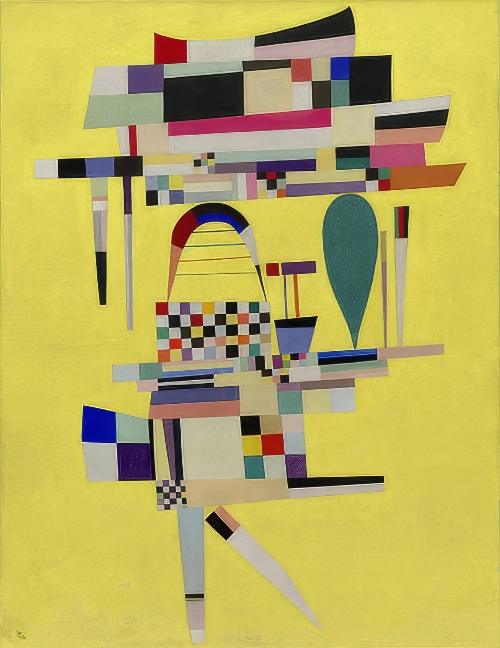 El cuadro amarillo (La Toile jaune). 1938 de Wassily Kandinsky