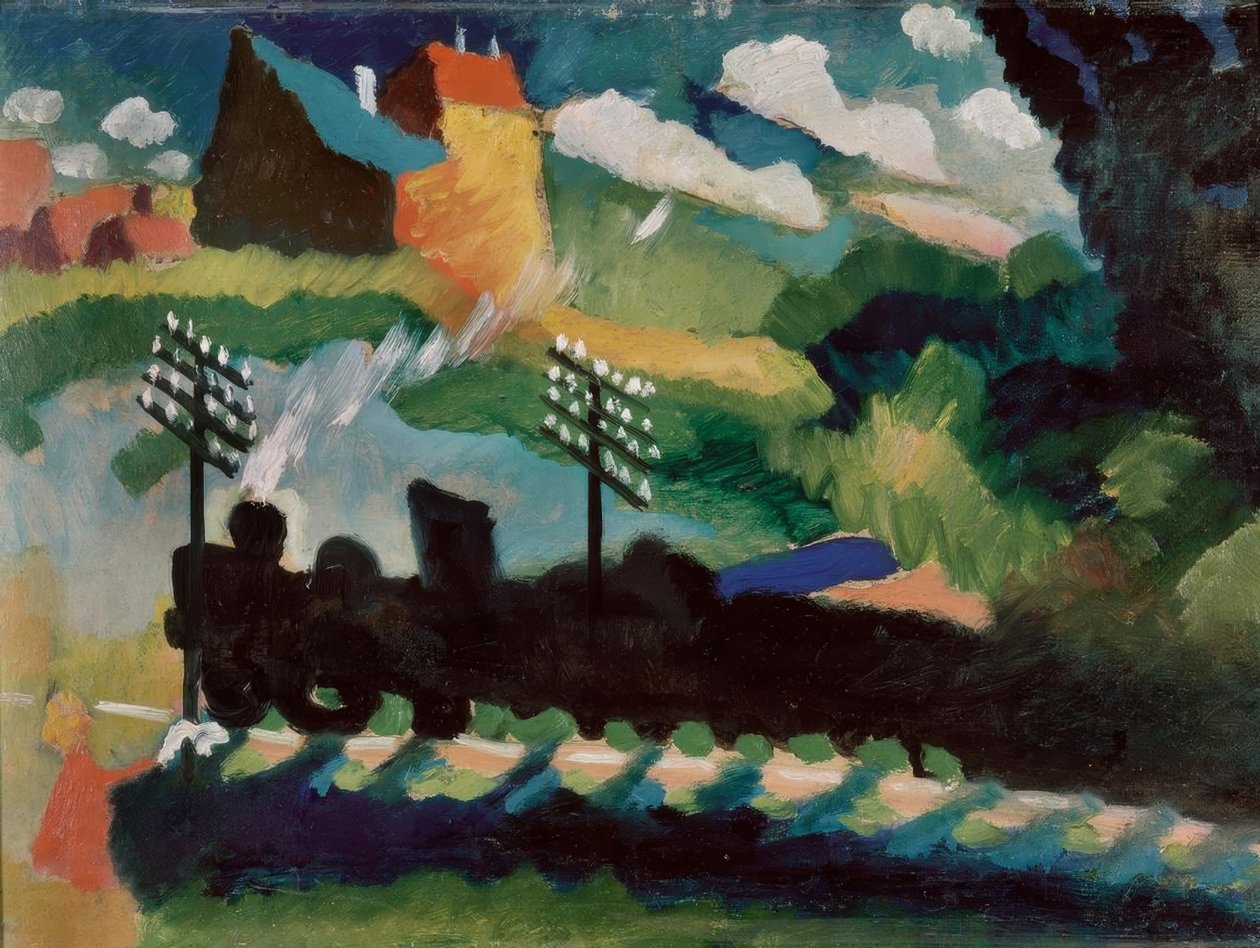 Ferrocarril en Murnau de Wassily Kandinsky