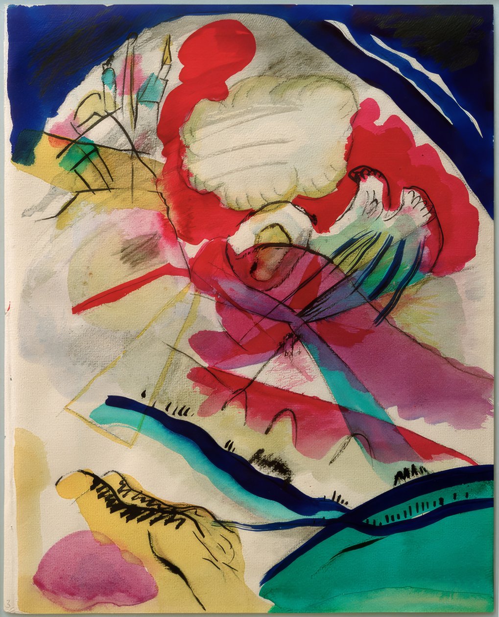 Diseño para imagen con líneas blancas de Wassily Kandinsky