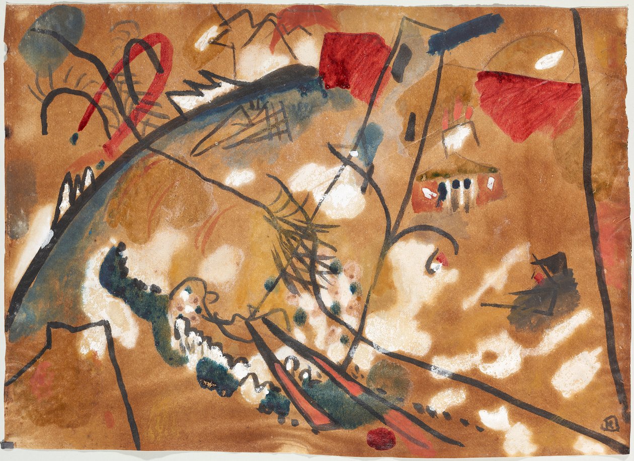 Proyecto de "Improvisación 24 (Troika II)" de Wassily Kandinsky