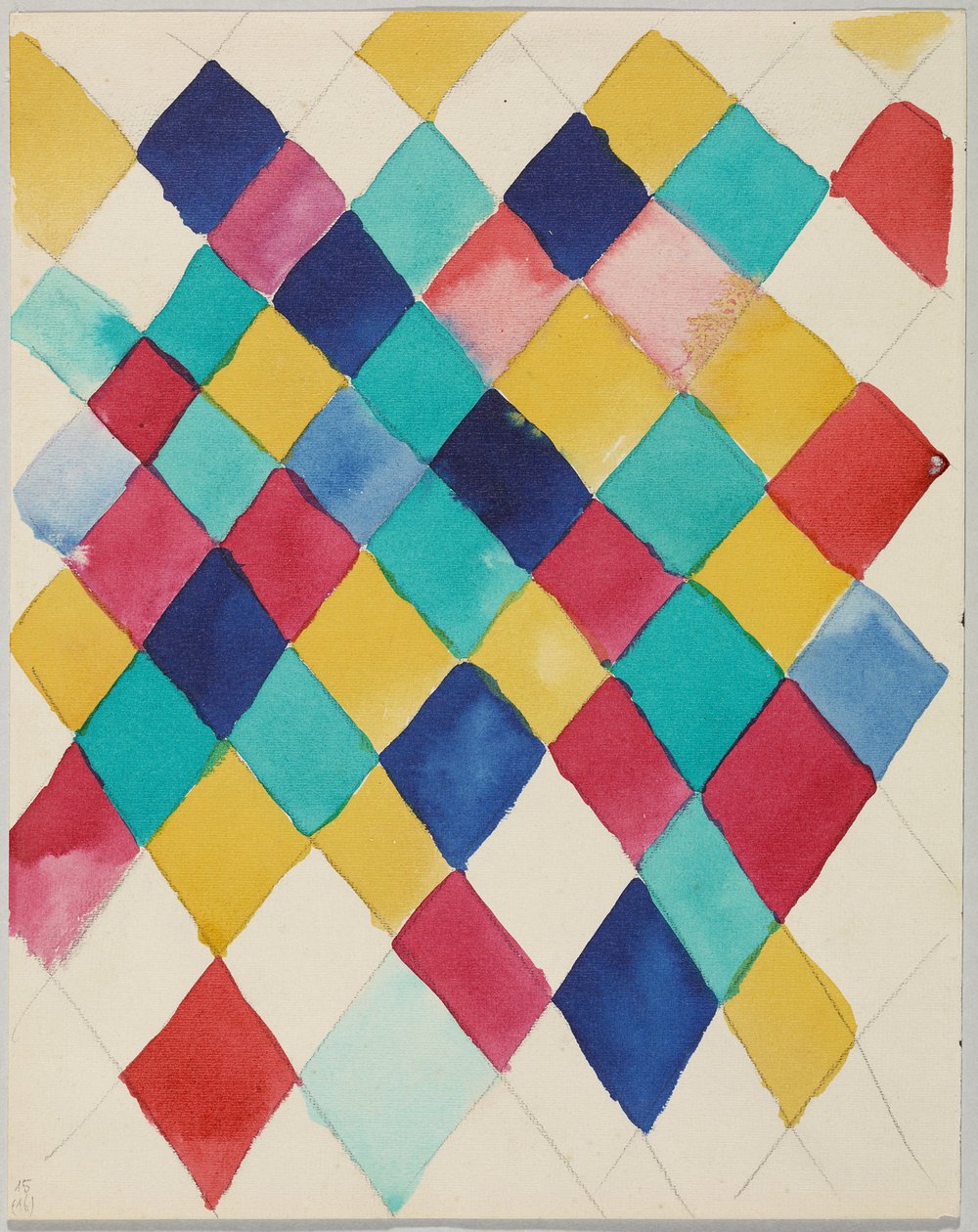 Estudio de color con rombos de Wassily Kandinsky