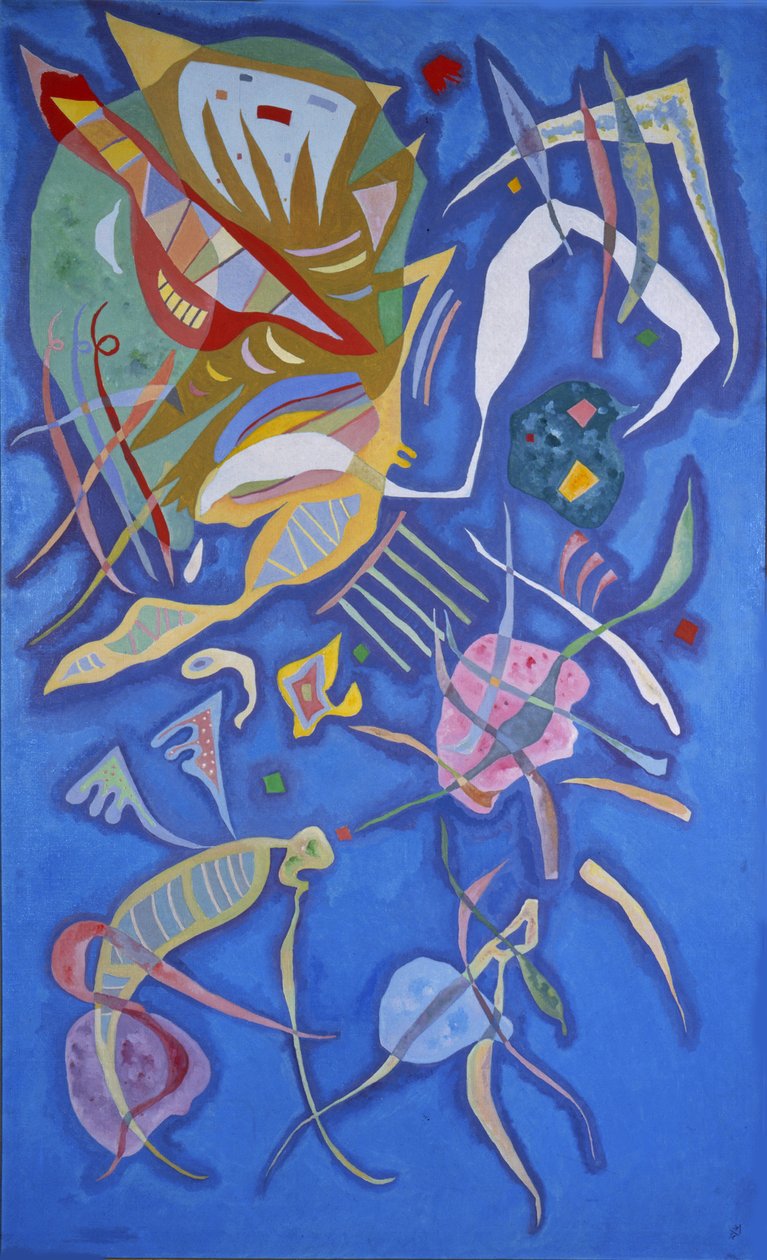 Agrupamiento. (Óleo sobre lienzo de Wassily Kandinsky