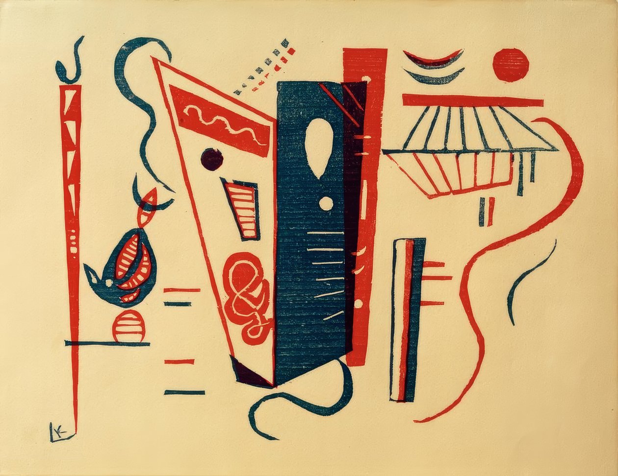 Grabado en madera para XX. siècle, Nr. 5/6 de Wassily Kandinsky