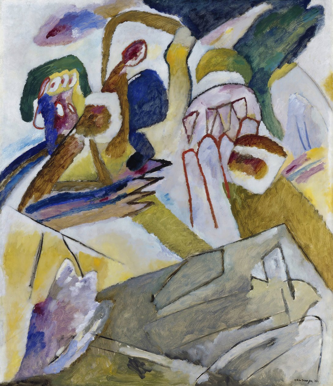 Improvisación 18, con lápida, 1911 de Wassily Kandinsky